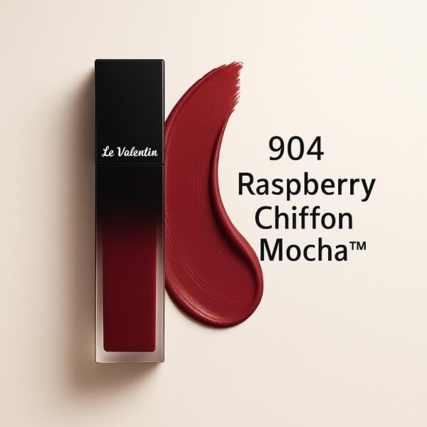 Le Valentin Day Long Lip Mousse Lipstick  - Raspberry Chiffon Mocha - 904 - Image 3